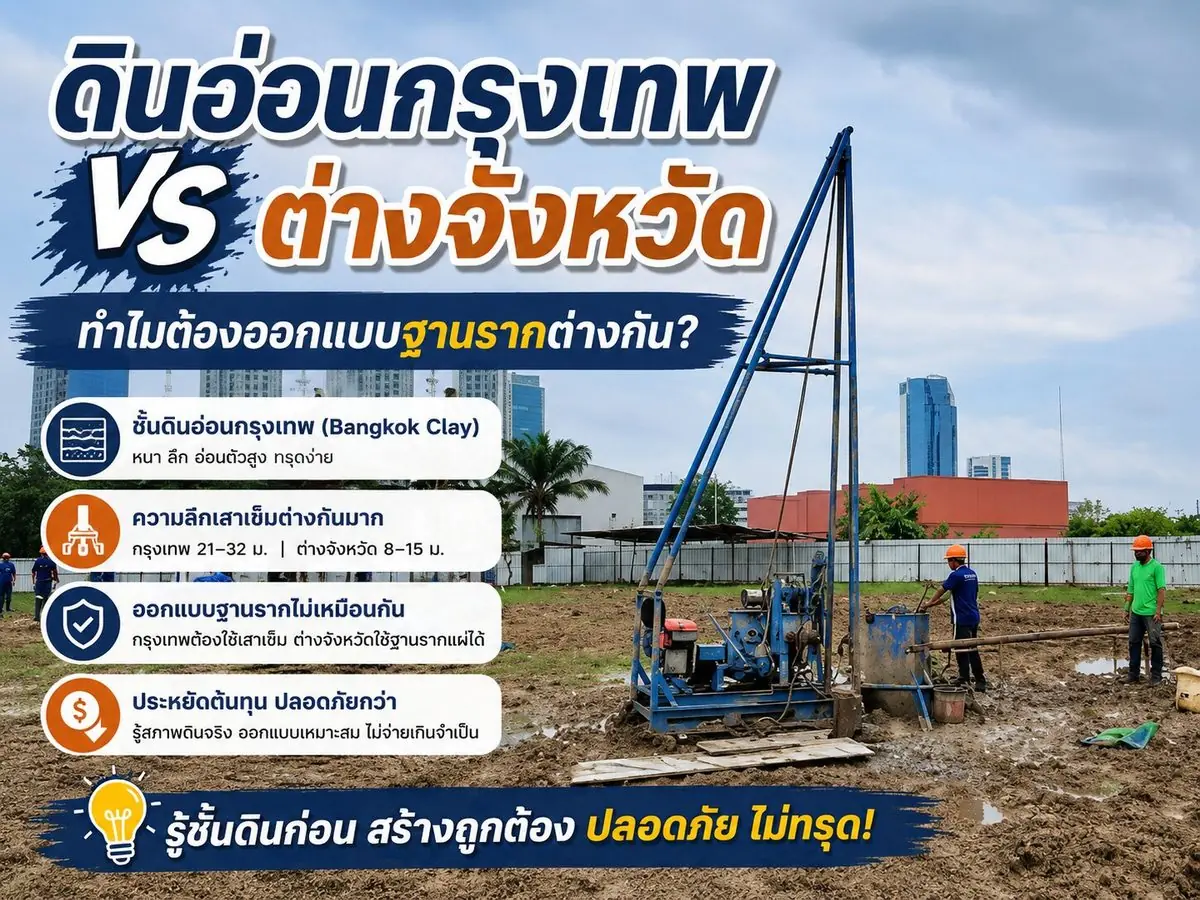 ดินอ่อนกรุงเทพ vs ต่างจังหวัด