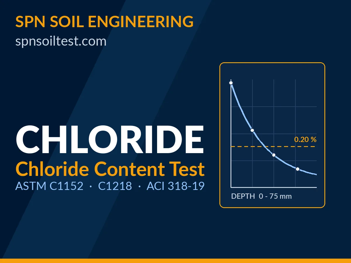 Chloride Content Test วัดปริมาณคลอไรด์ในคอนกรีตอาคารริมทะเล ตาม ASTM C1152 / C1218