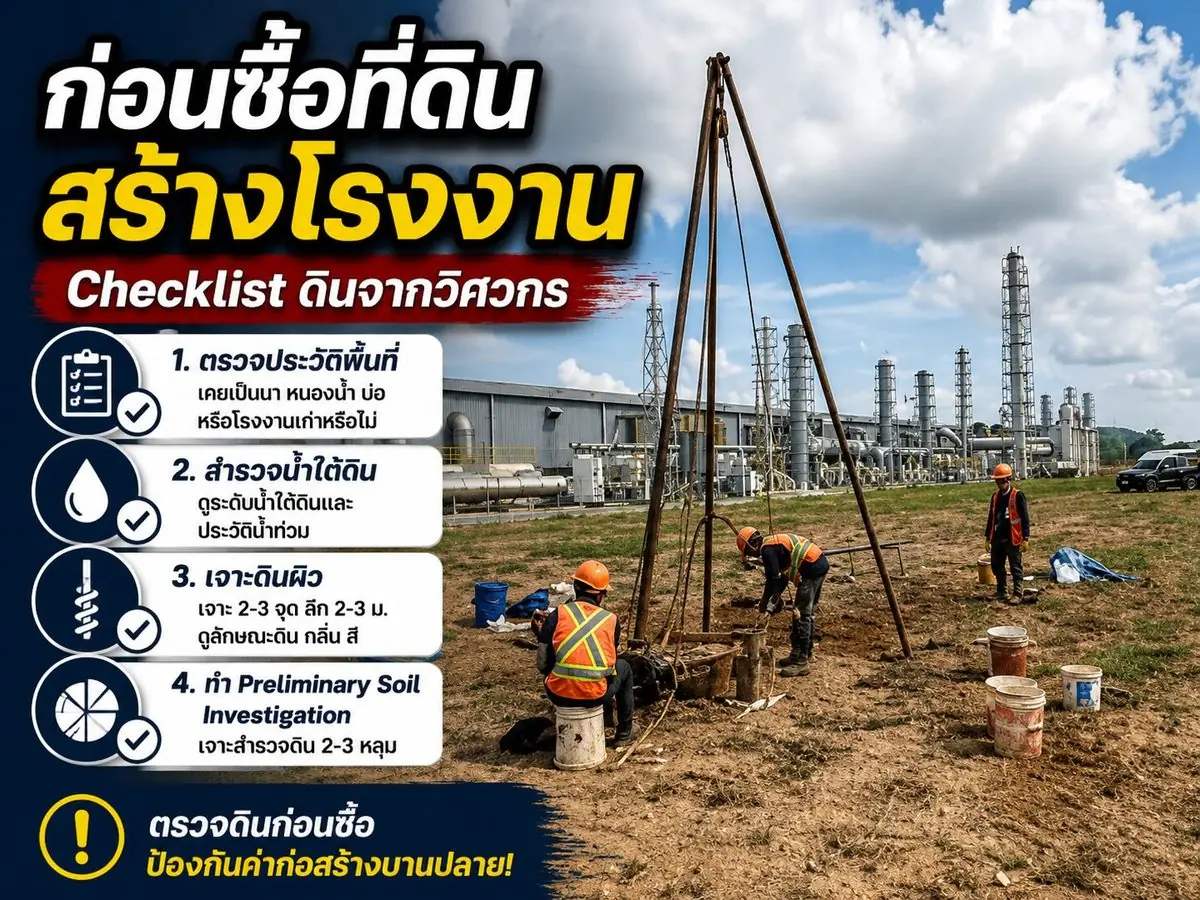ก่อนซื้อที่ดินสร้างโรงงาน Checklist