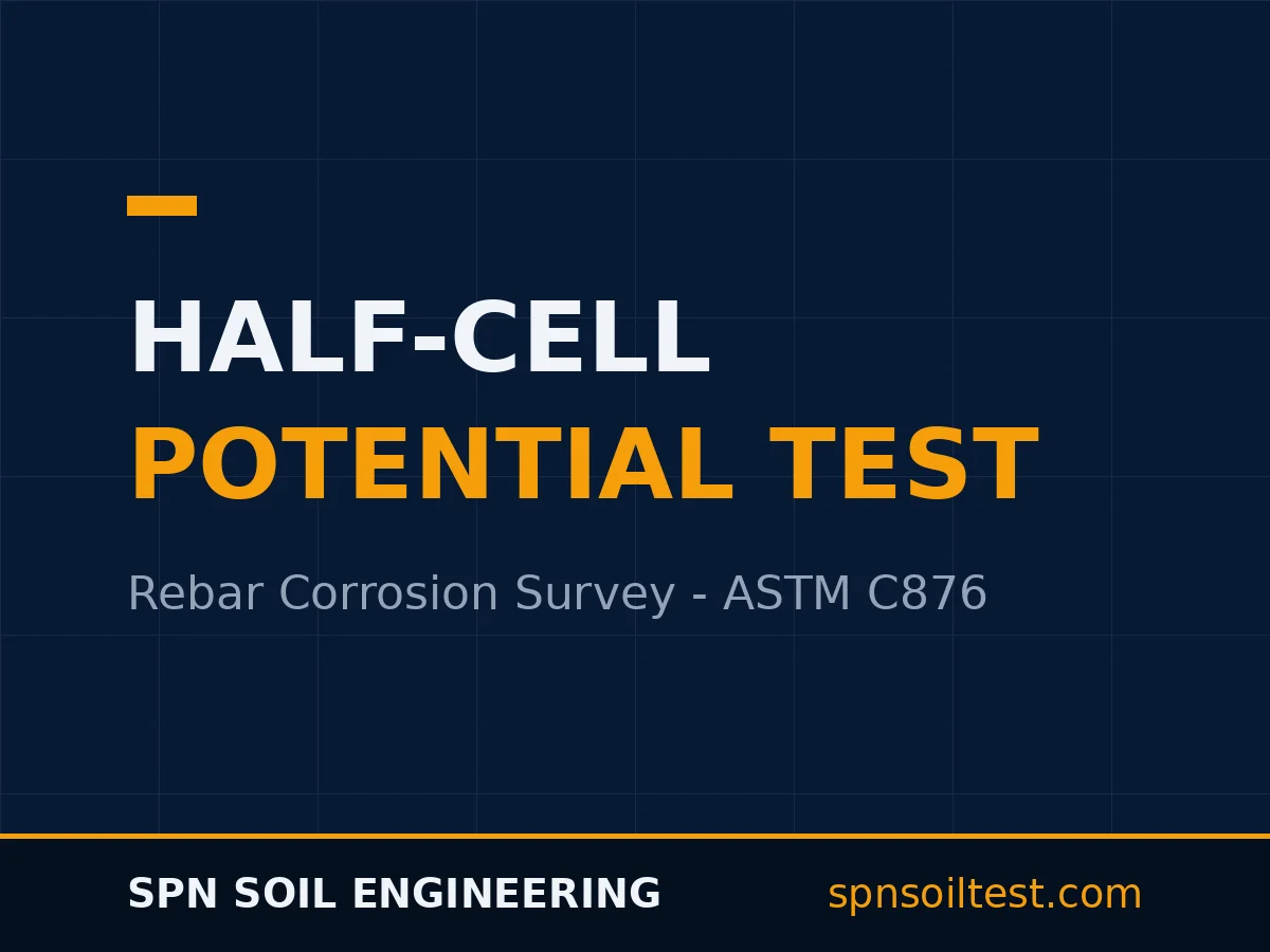 Half-Cell Potential ประเมินการกัดกร่อนเหล็กเสริมในคอนกรีต ตาม ASTM C876