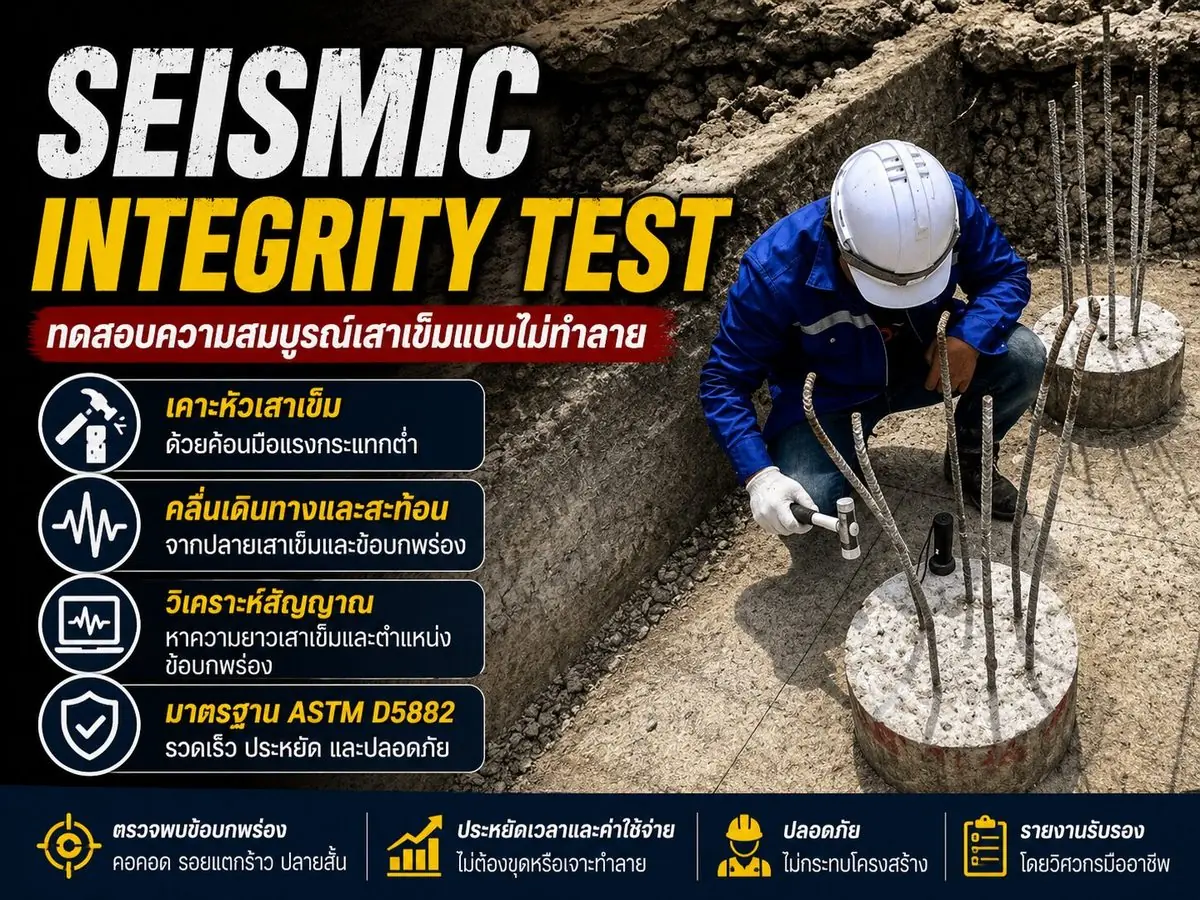 Seismic Test ทดสอบความสมบูรณ์ของเสาเข็ม (Low Strain)