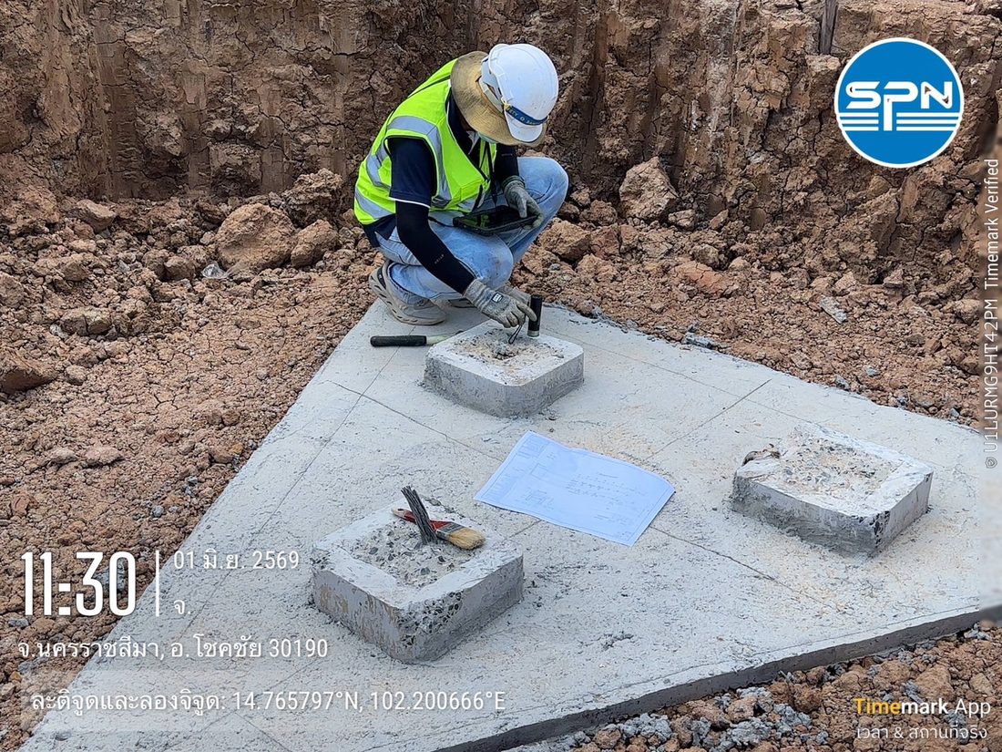 ทีมวิศวกร SPN ทดสอบความสมบูรณ์เสาเข็มด้วย Seismic Integrity Test หลายต้นในโครงการหน้างานจริง