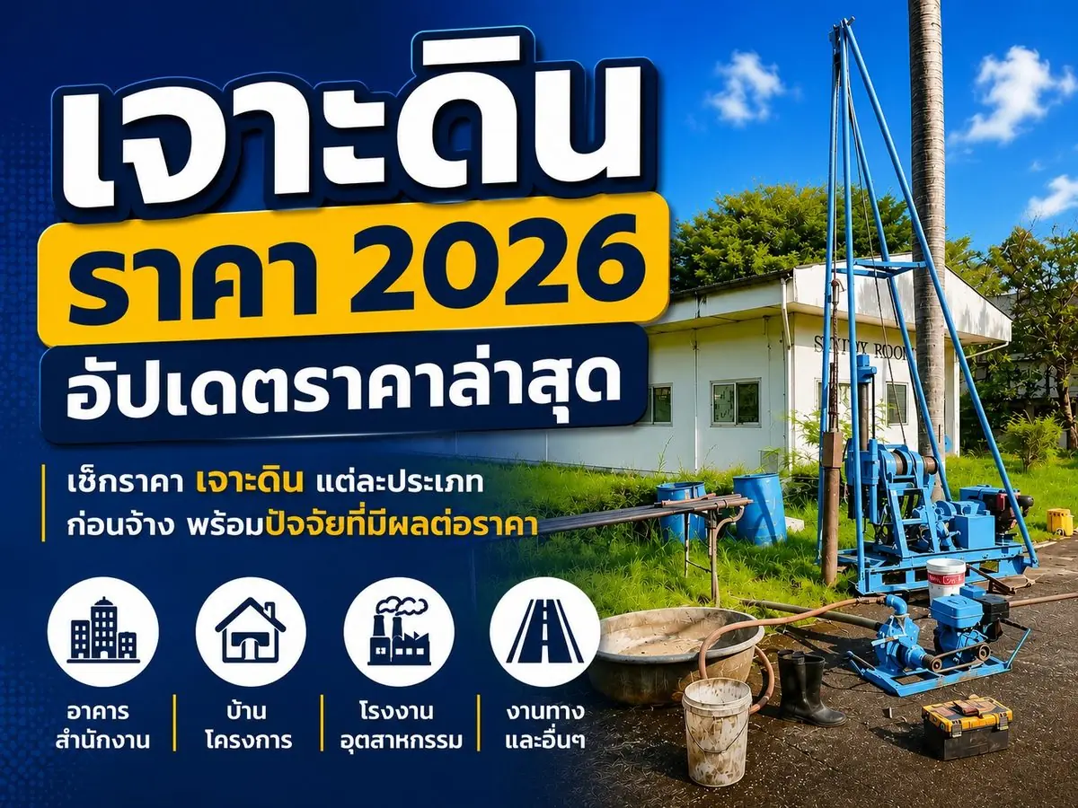 ราคาเจาะดินบ้านปี 2026
