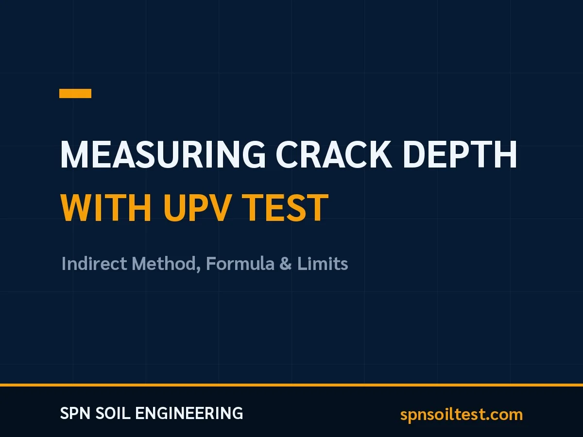 การวัดความลึกรอยร้าวคอนกรีตด้วย UPV แบบทางอ้อม วางหัววัดคร่อมรอยร้าวสองระยะ