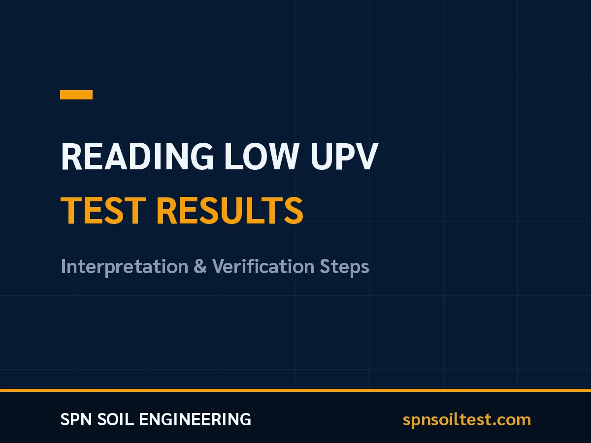 แผนผังการตัดสินใจเมื่อผล UPV Test ต่ำ ควรวัดซ้ำหรือตรวจยืนยันด้วยวิธีใดต่อ