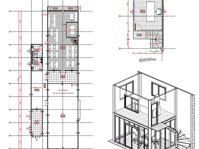 Floor Plan — แปลนพื้นชั้น 1 และชั้นลอย พร้อม 3D ชั้นลอย