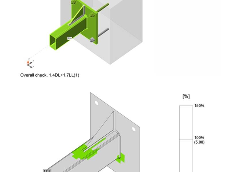 Connection Check — Overall & Strain Check 1.4DL+1.7LL Beam-Column Joint