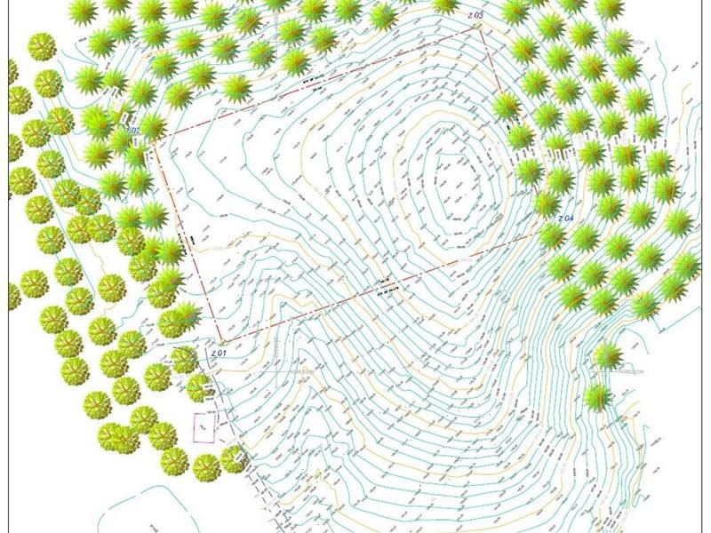 Topographic Map — แผนที่ภูมิประเทศพร้อม Contour และขอบเขต Zone