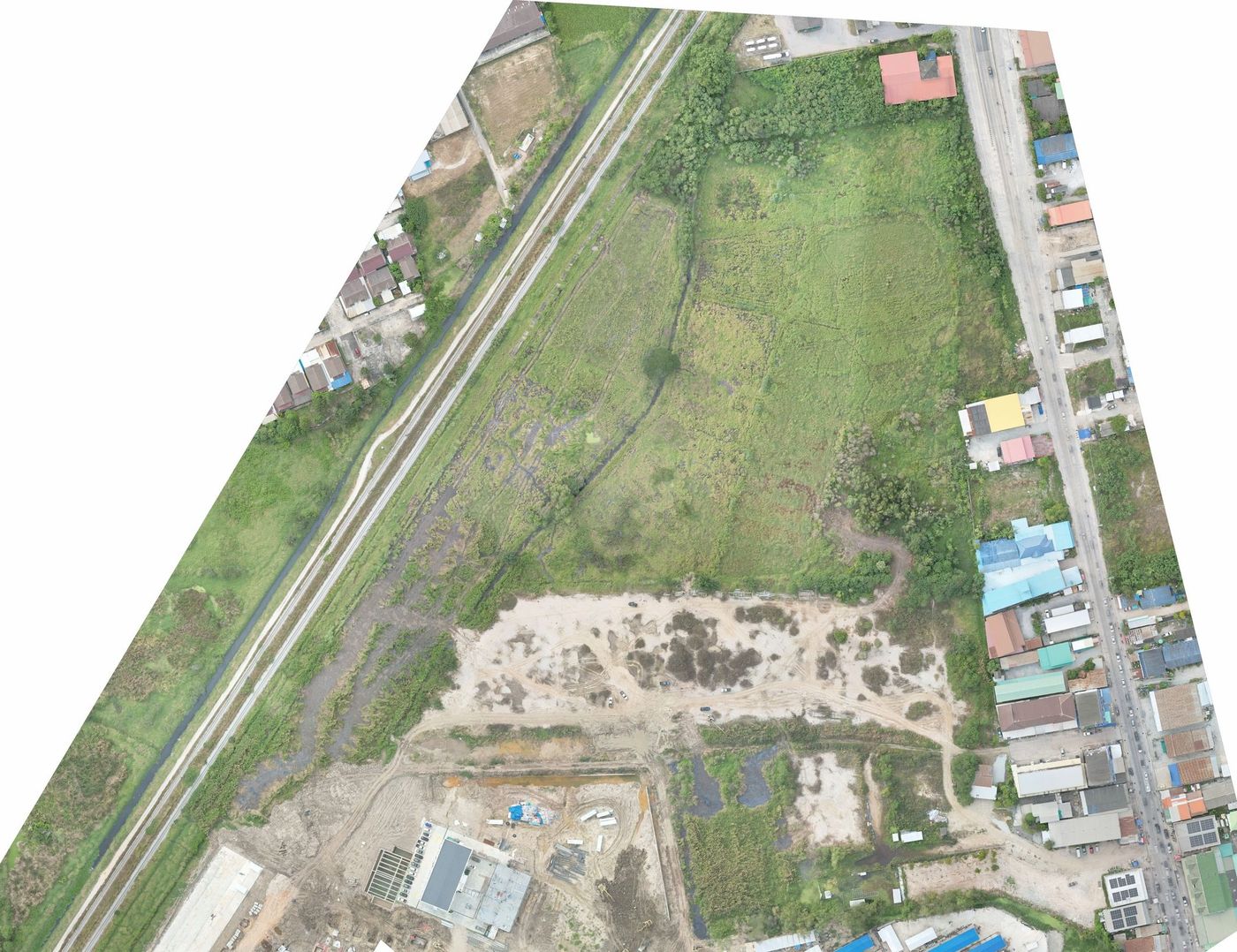 แผนที่ภูมิประเทศ Topographic Map พร้อมเส้นชั้นความสูงและจุดพิกัดควบคุม งานสำรวจ SPN